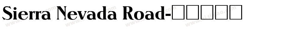 Sierra Nevada Road字体转换